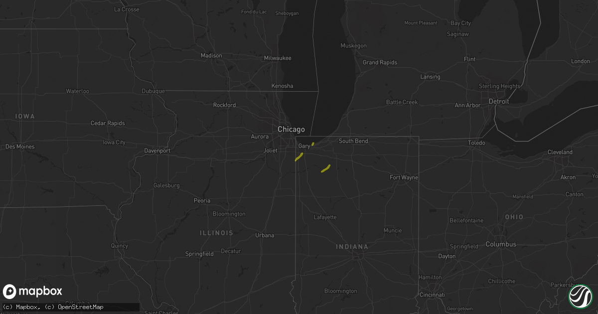 Hail map on October 12, 2020