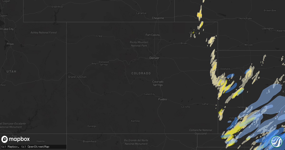 Hail map in Colorado on October 12, 2021