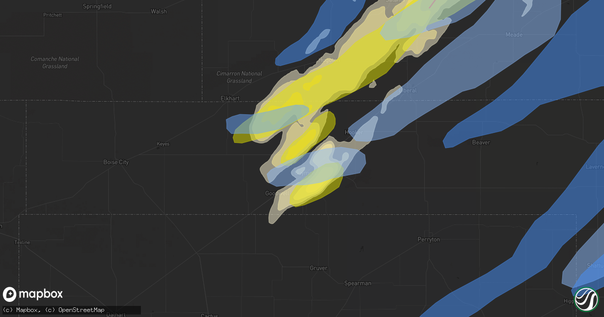 Hail map in Guymon, OK on October 12, 2021