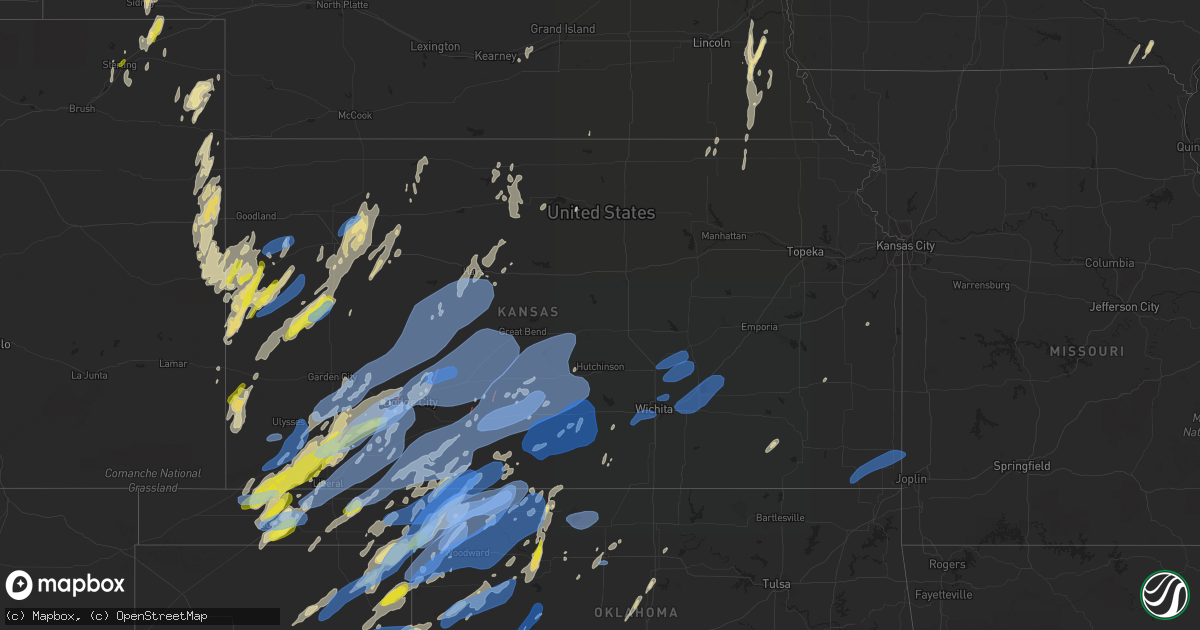 Hail map in Kansas on October 12, 2021
