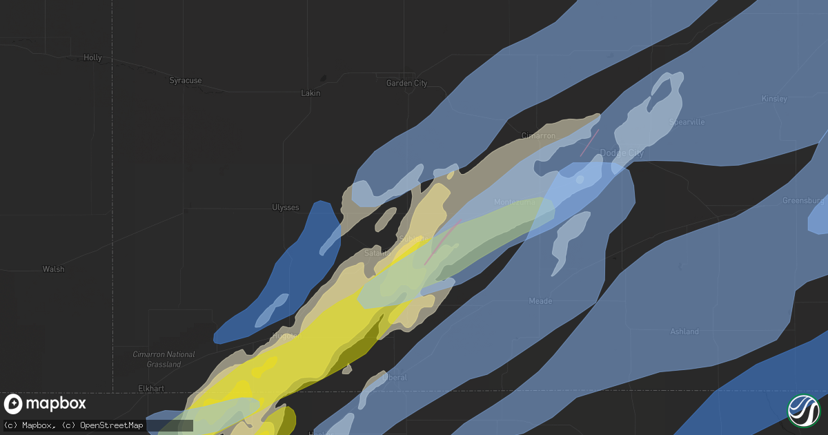 Hail map in Sublette, KS on October 12, 2021