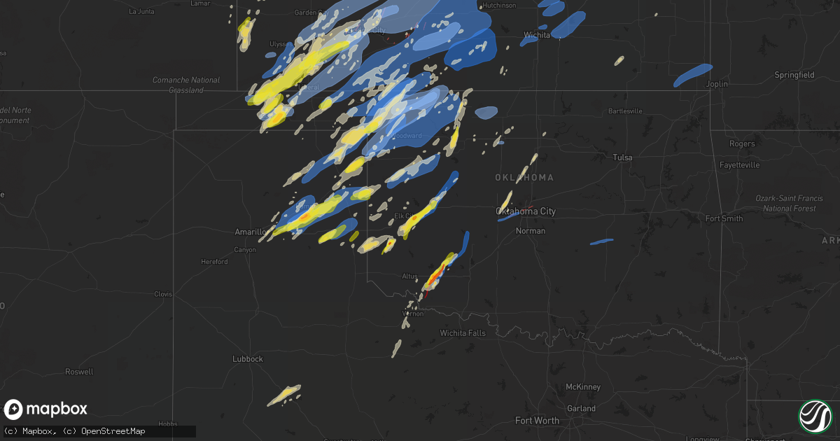 Hail map on October 12, 2021