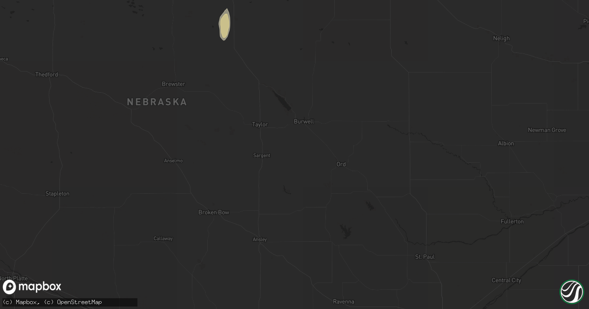 Hail map in Farnam, NE on October 12, 2023