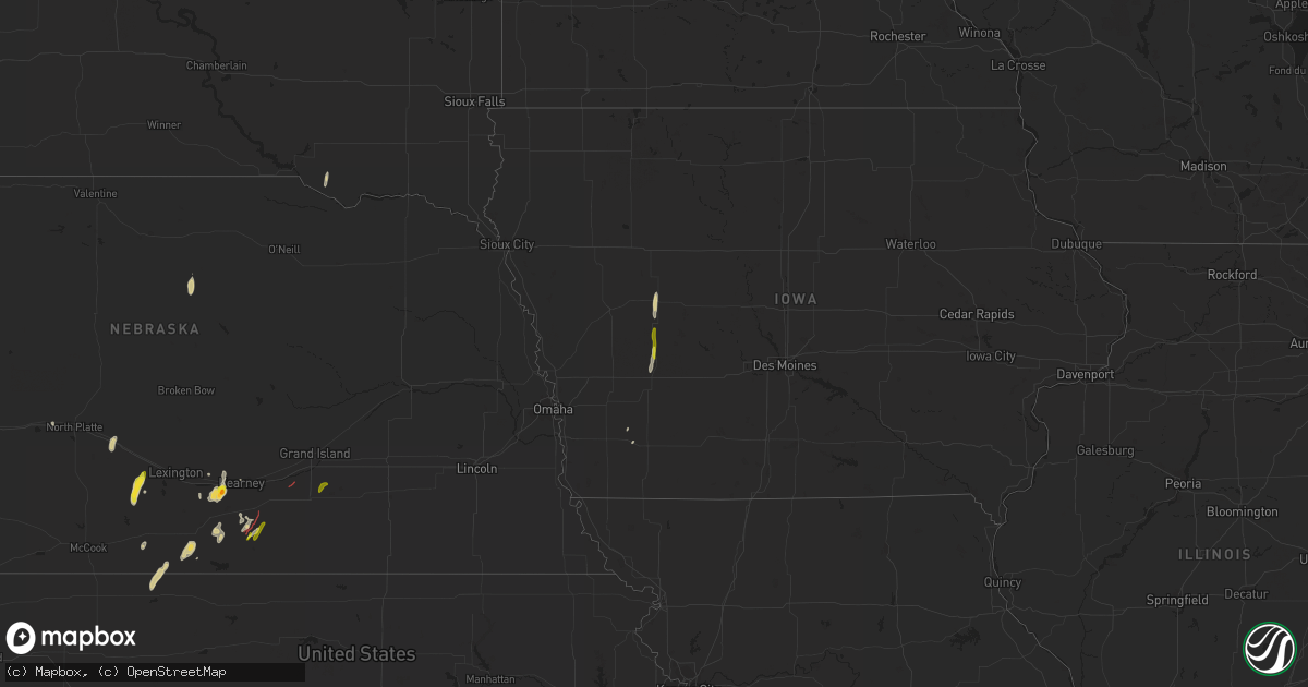 Hail map on October 12, 2023