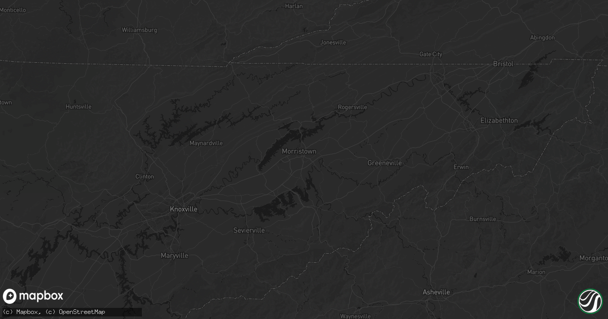 Hail map in Morristown, TN on October 12, 2026