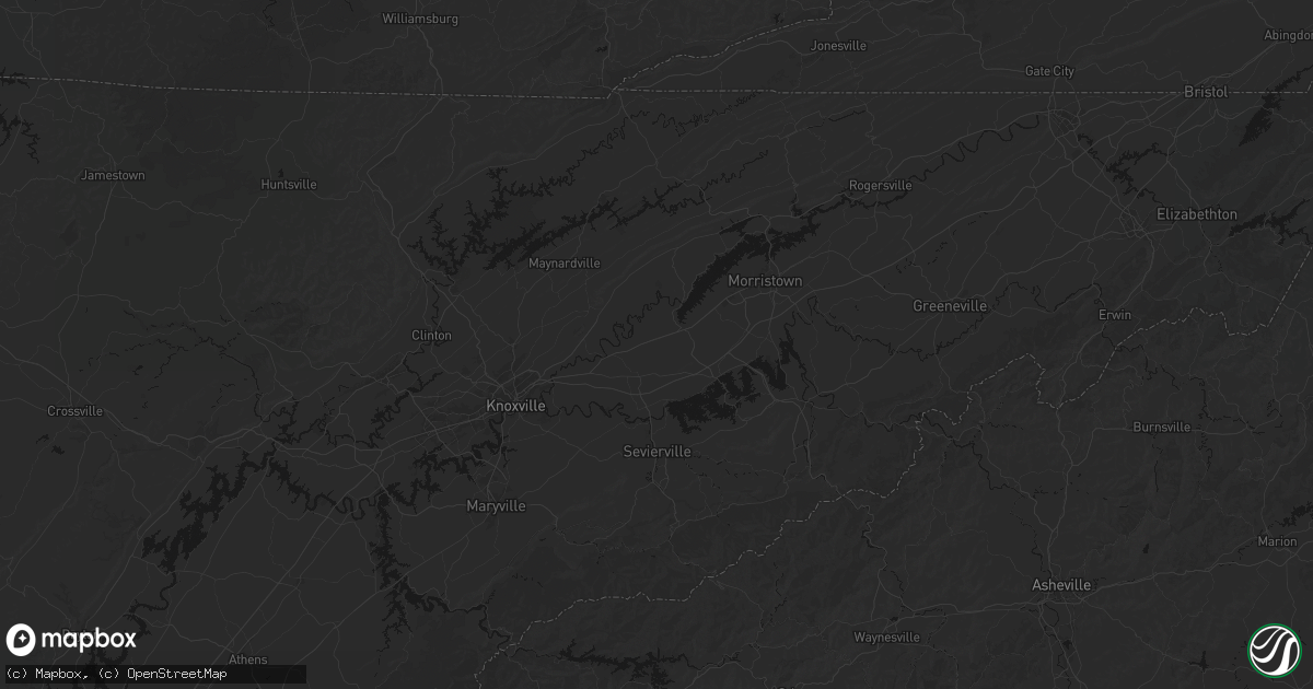 Hail map in New Market, TN on October 12, 2026