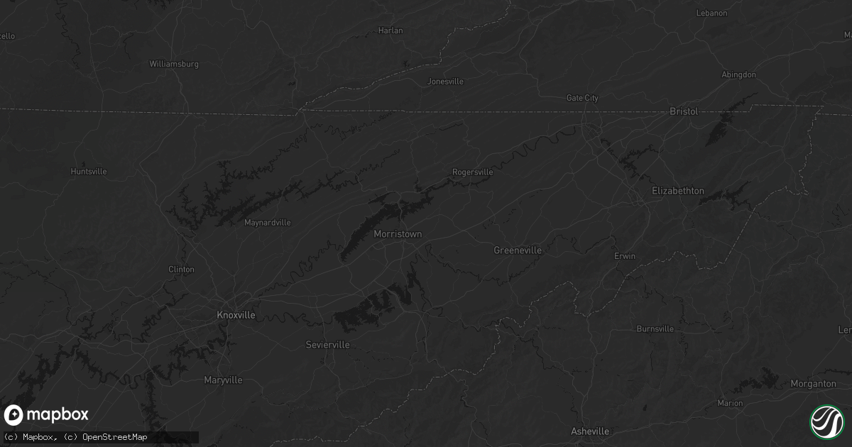 Hail map in Russellville, TN on October 12, 2026
