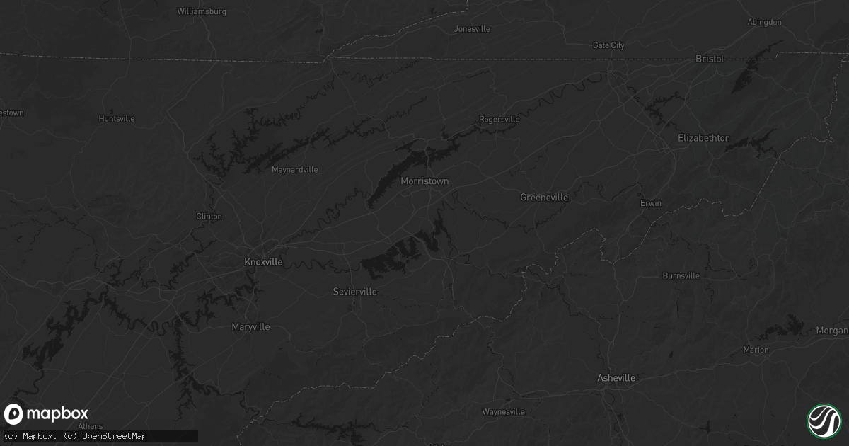 Hail map in White Pine, TN on October 12, 2026