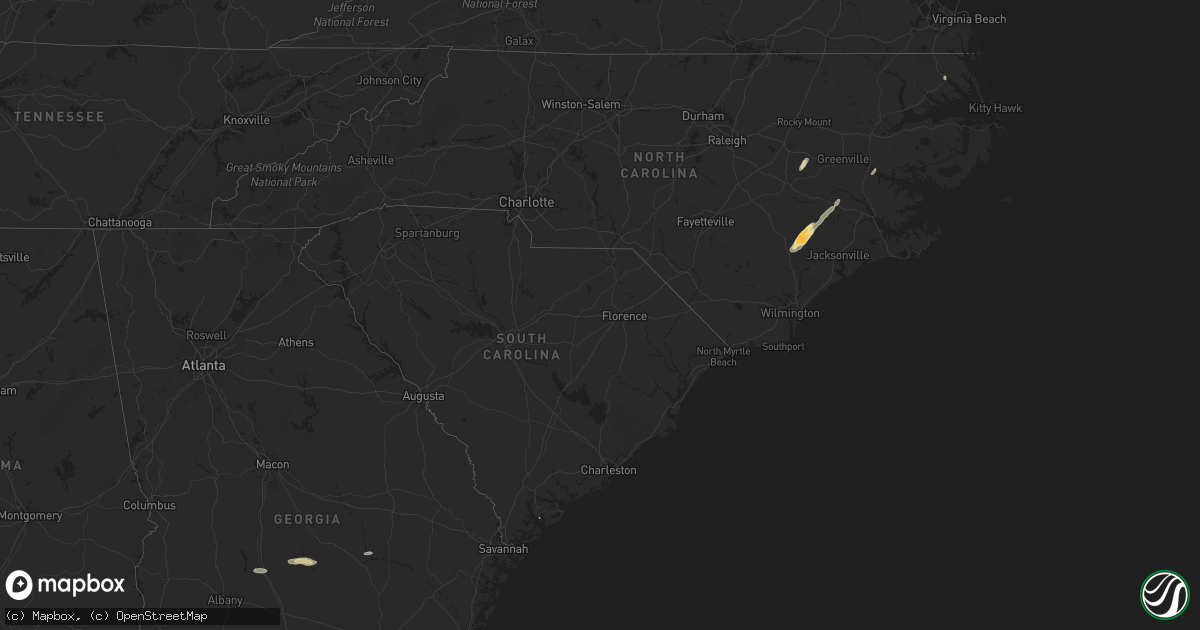Hail map in Florida on October 13, 2011