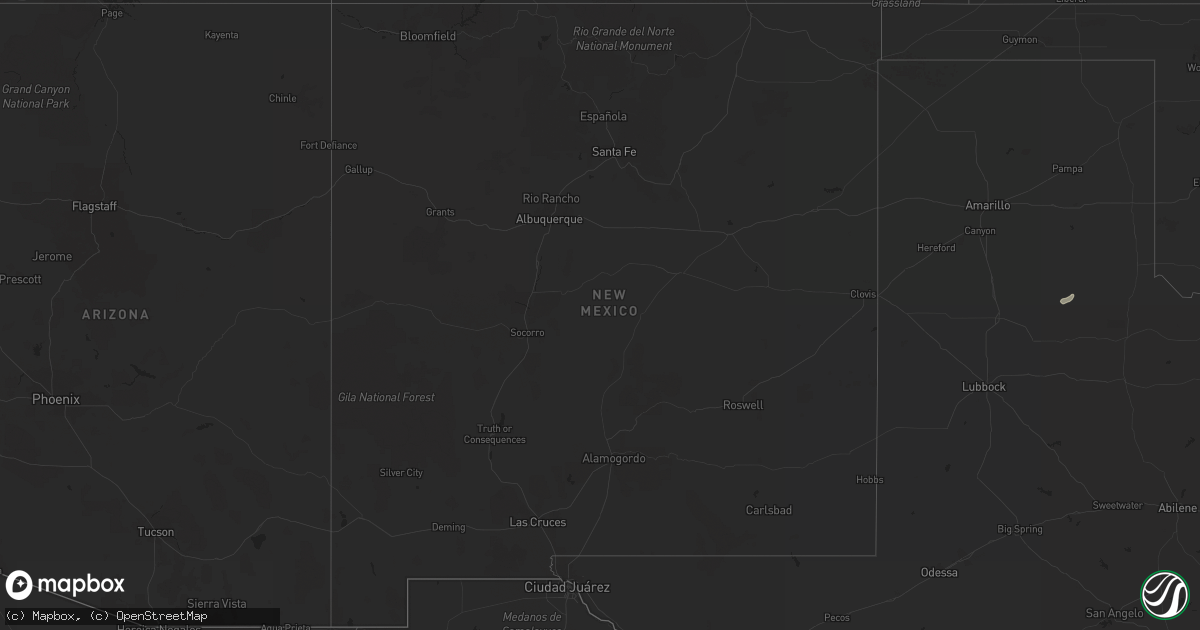 Hail map in New Mexico on October 13, 2013