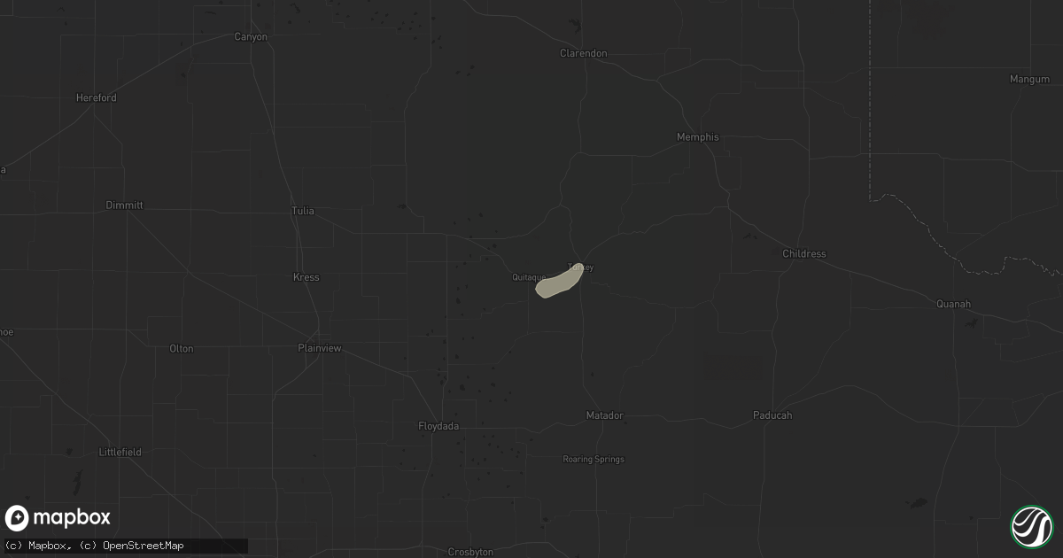 Hail map in Quitaque, TX on October 13, 2013