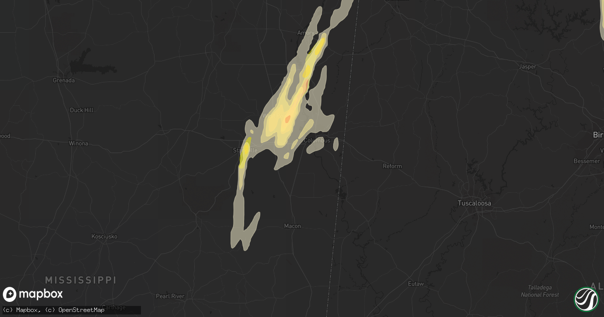 Hail map in Columbus, MS on October 13, 2014