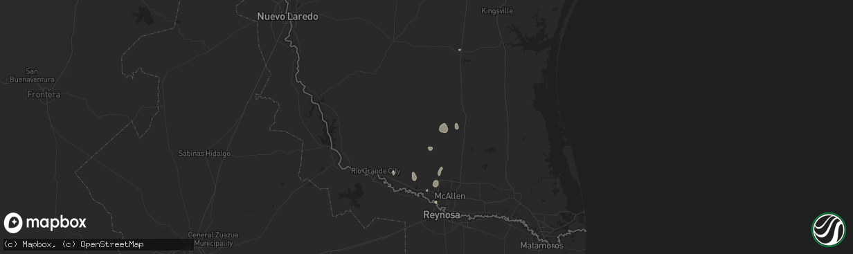 Hail map in Falfurrias, TX on October 13, 2015