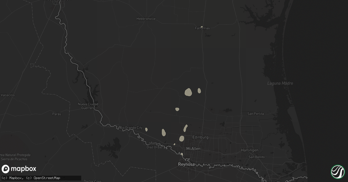 Hail map in Rio Grande City, TX on October 13, 2015