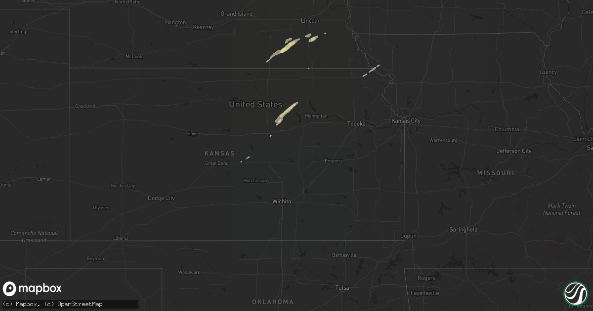 Hail map in Missouri on October 13, 2017