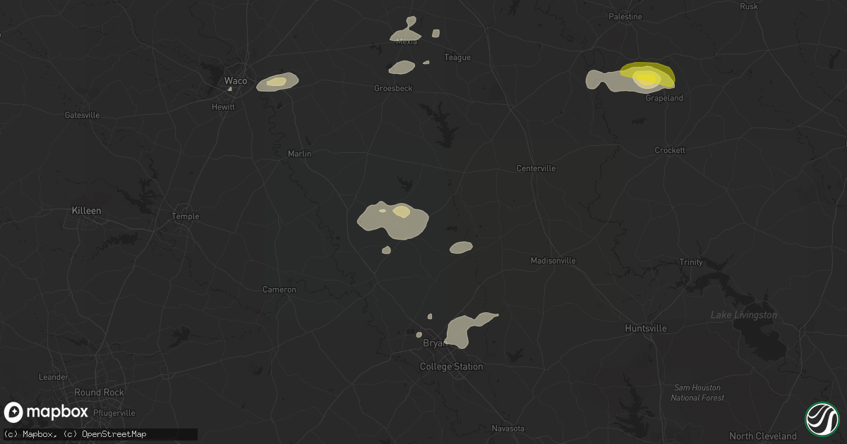 Hail map in Franklin, TX on October 13, 2018