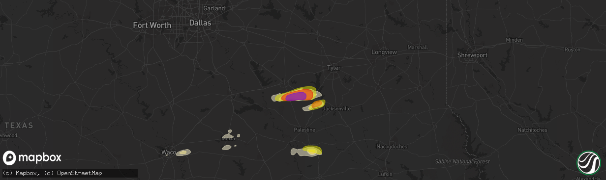 Hail map in Larue, TX on October 13, 2018