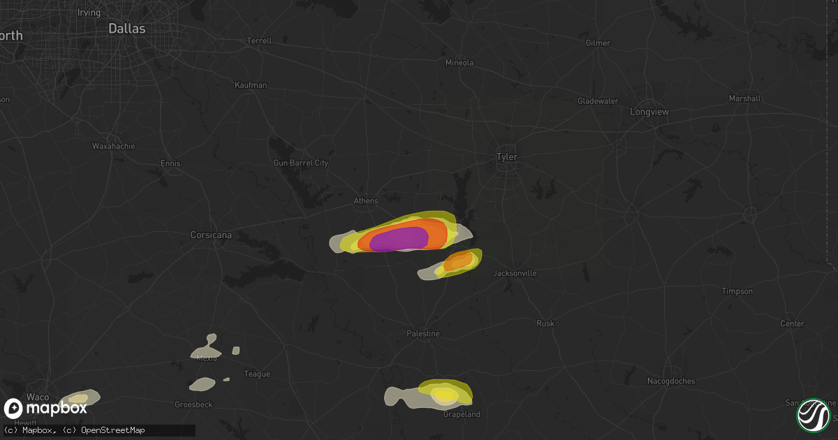 Hail map in Larue, TX on October 13, 2018