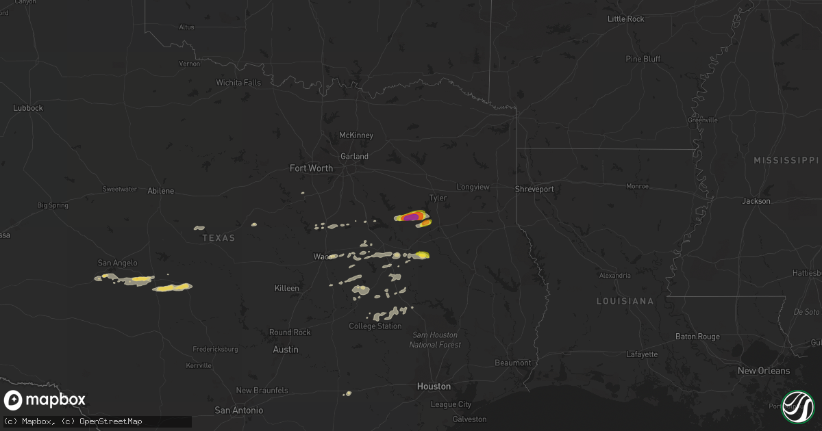 Hail map on October 13, 2018