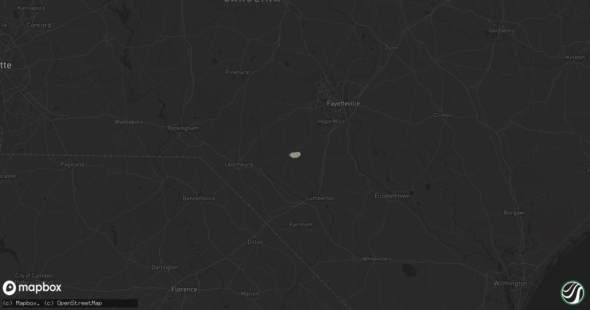 Hail map in Red Springs, NC on October 13, 2019