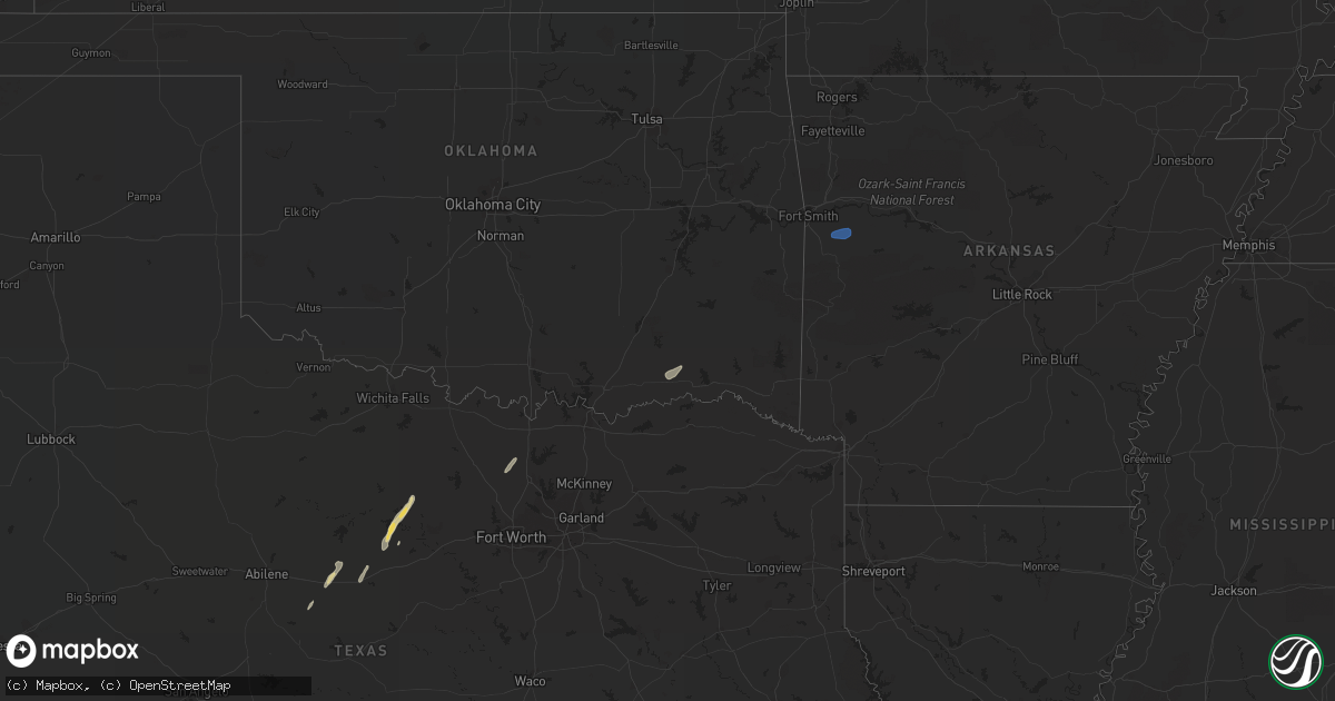 Hail map on October 13, 2021