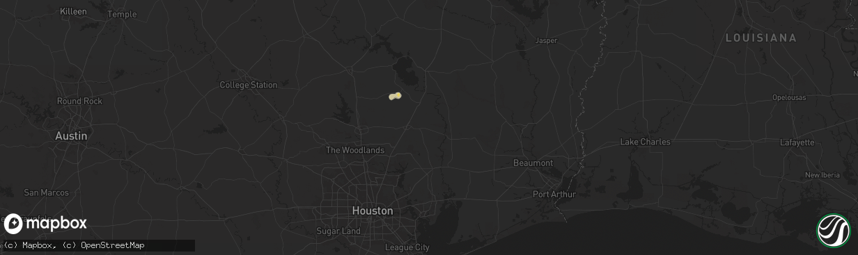 Hail map in Cleveland, TX on October 13, 2024