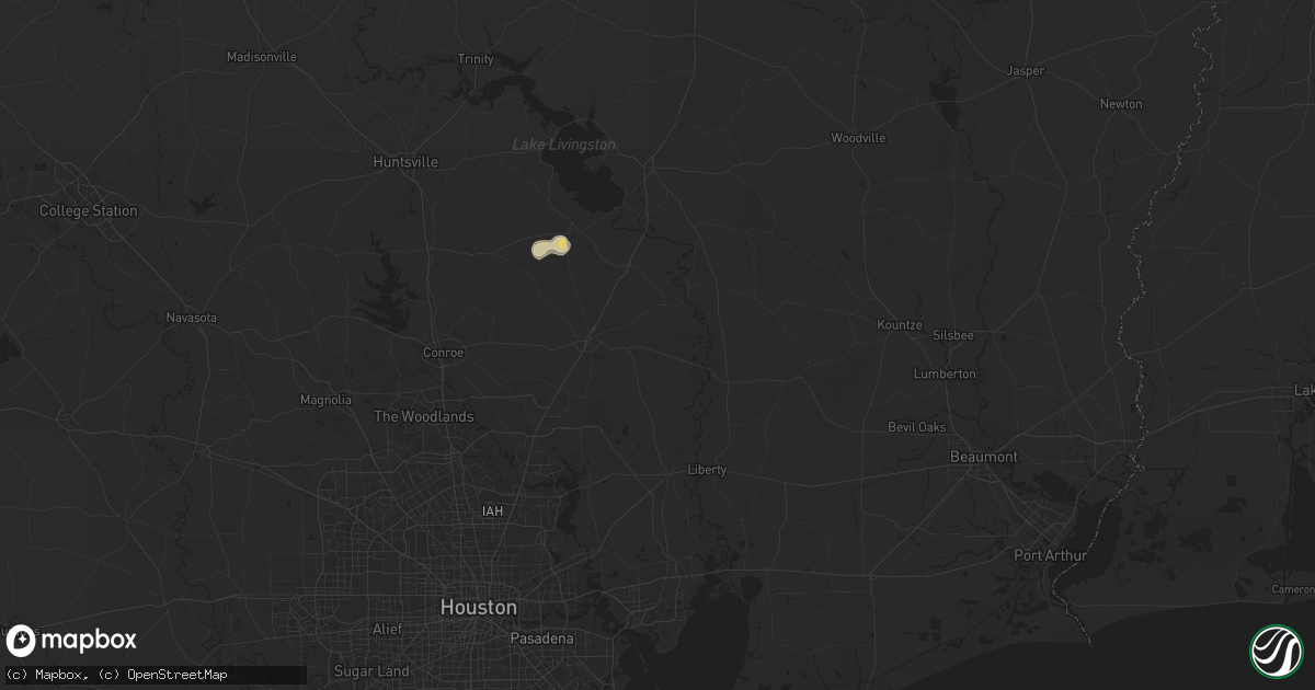 Hail map in Cleveland, TX on October 13, 2024