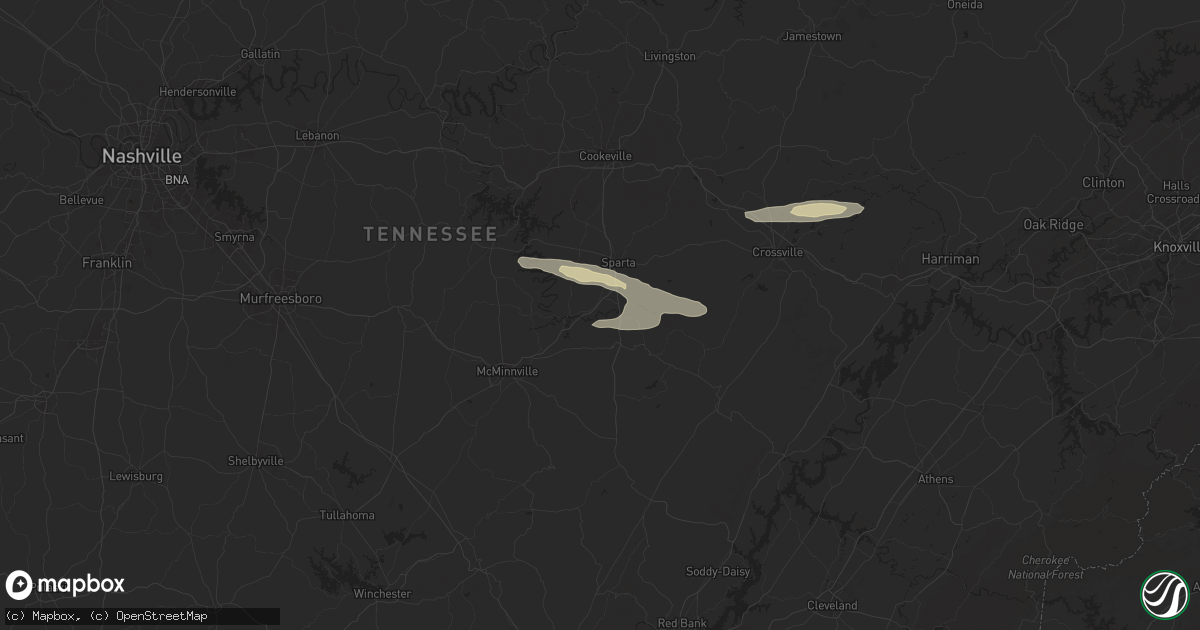 Hail map in Doyle, TN on October 13, 2024