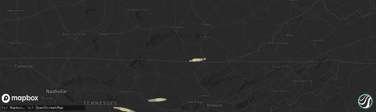 Hail map in Pine Knot, KY on October 13, 2024