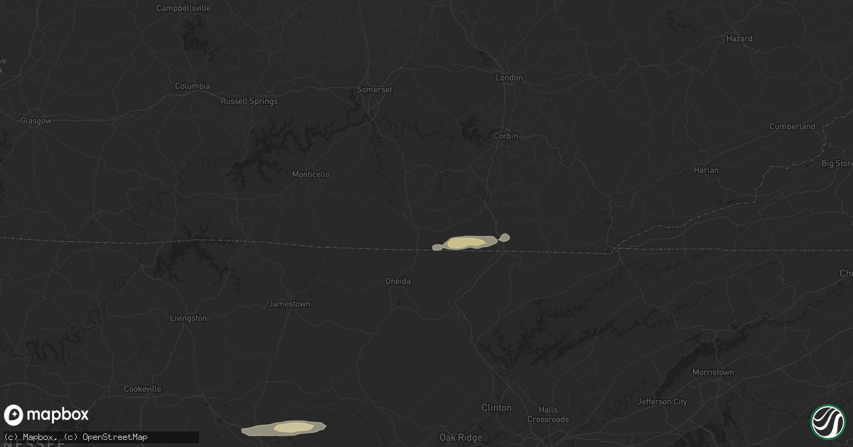 Hail map in Pine Knot, KY on October 13, 2024