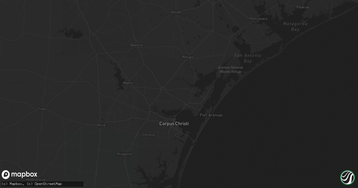 Hail map in Taft, TX on October 13, 2024