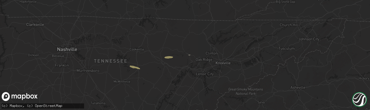 Hail map in Wartburg, TN on October 13, 2024