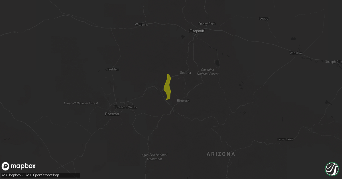 Hail map in Cornville, AZ on October 13, 2025