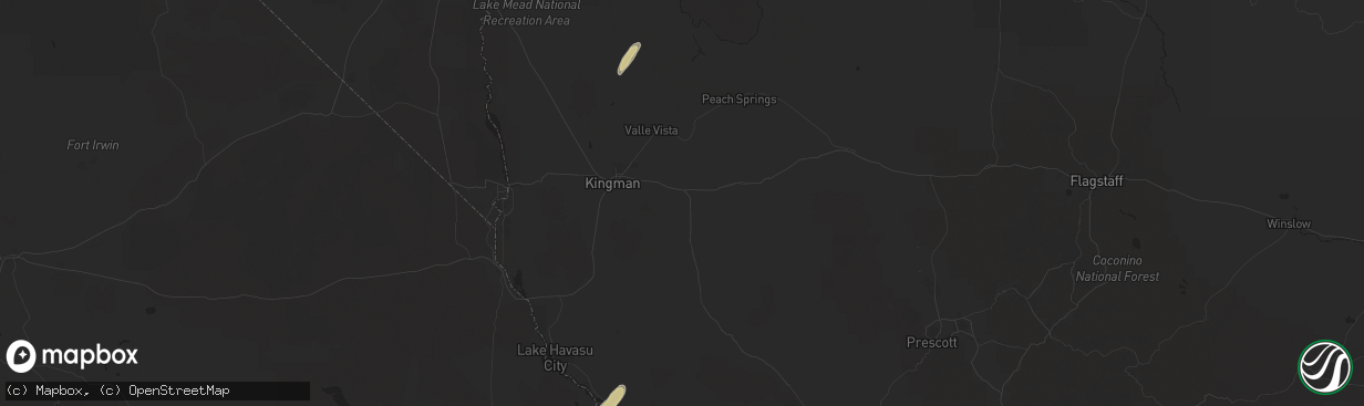 Hail map in Kingman, AZ on October 13, 2025