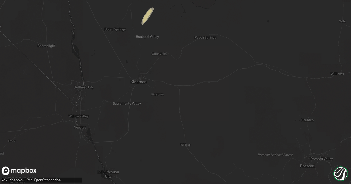 Hail map in Kingman, AZ on October 13, 2025