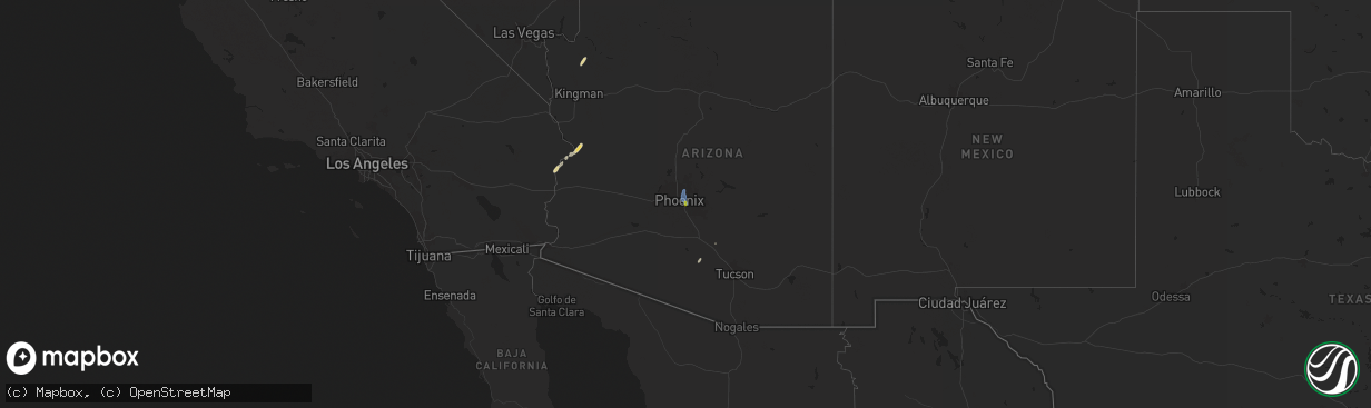 Hail map on October 13, 2025
