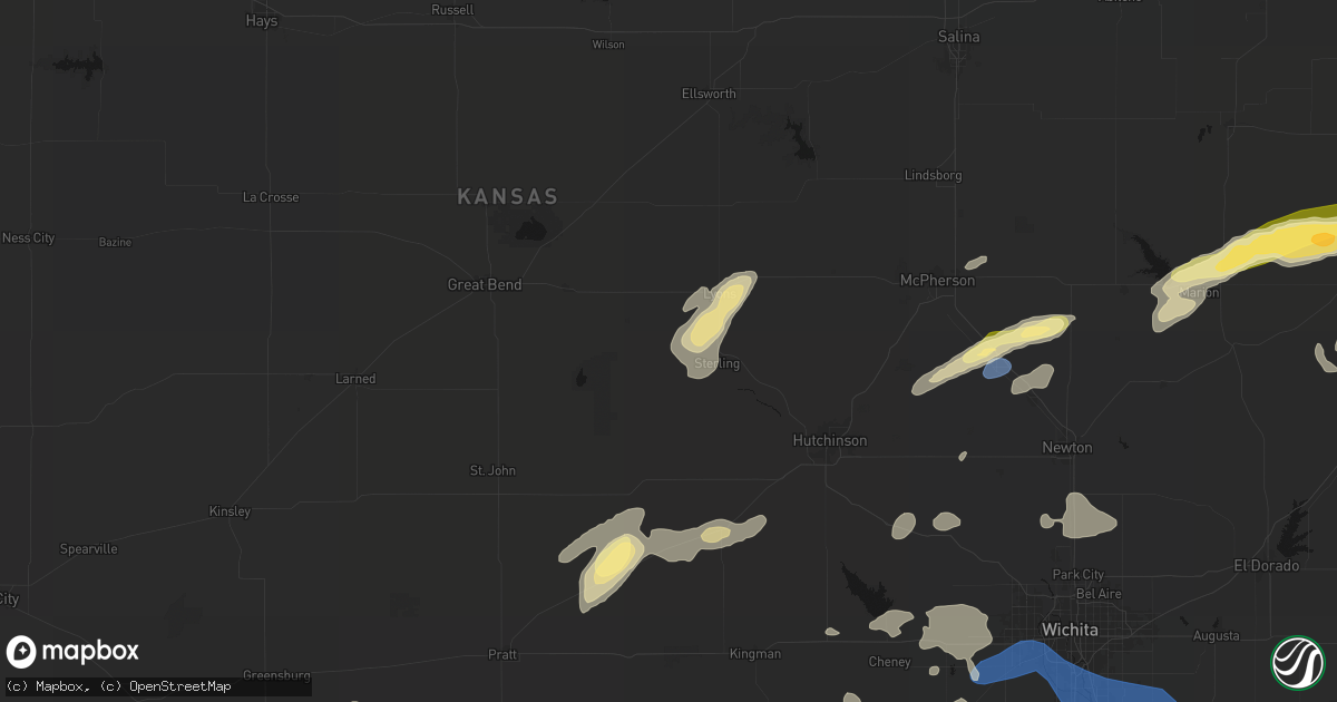 Hail map in Alden, KS on October 13, 2026