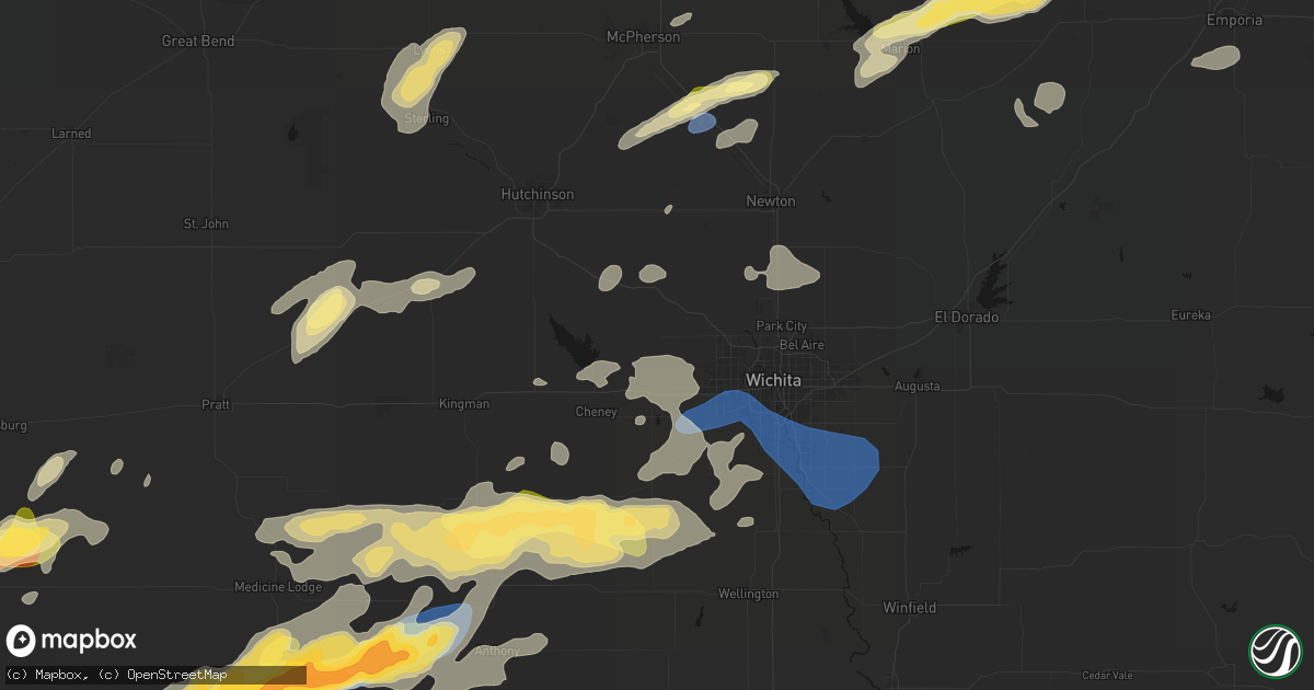 Hail map in Andale, KS on October 13, 2026