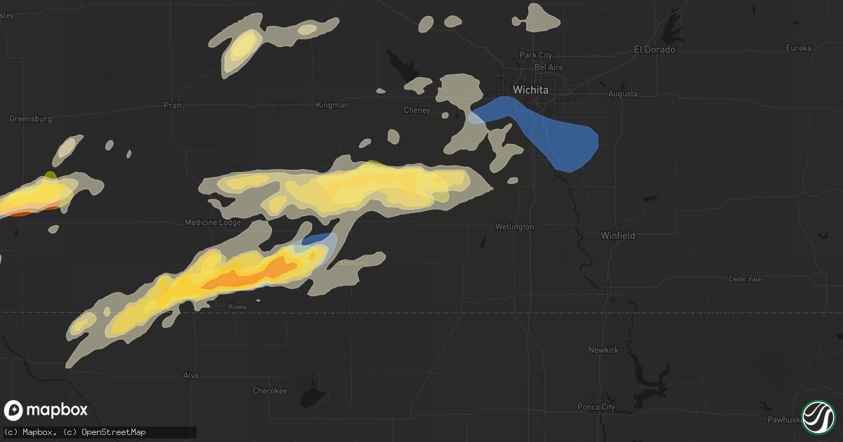 Hail map in Argonia, KS on October 13, 2026