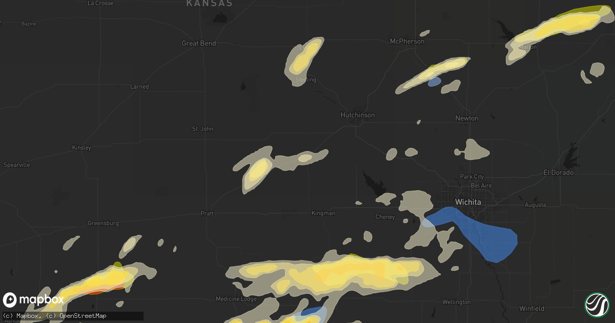 Hail map in Arlington, KS on October 13, 2026