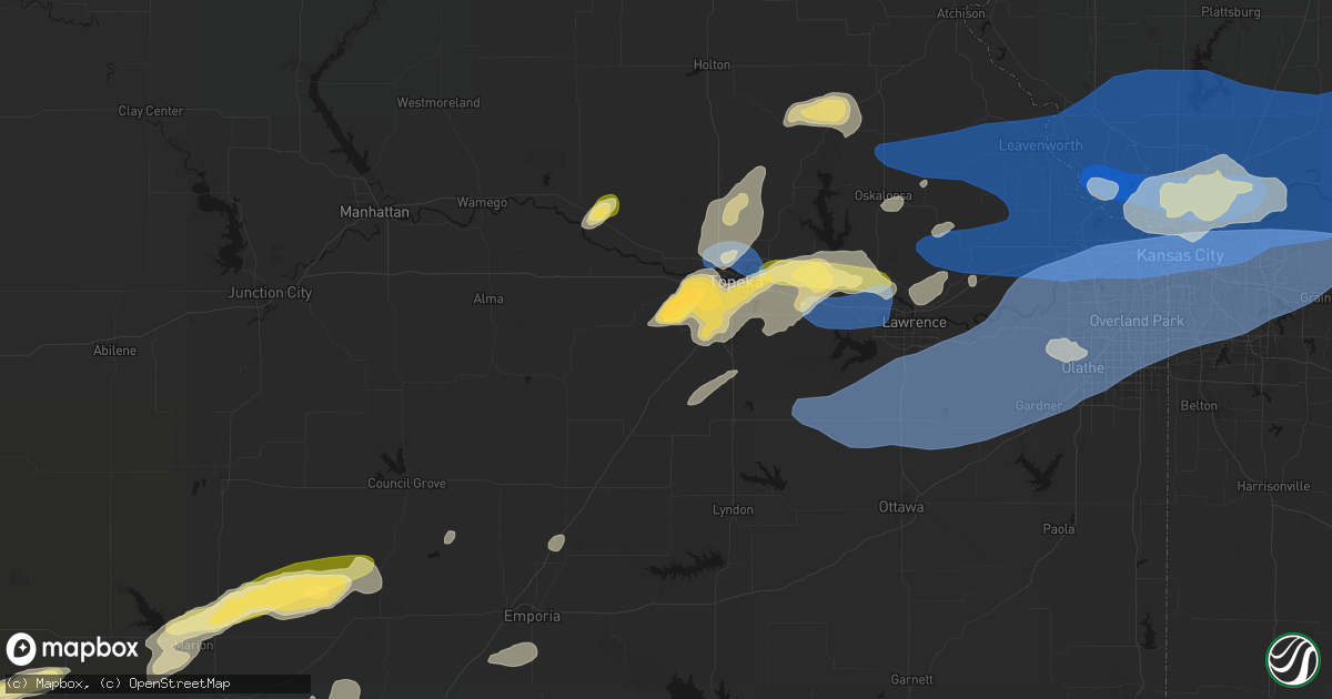 Hail map in Auburn, KS on October 13, 2026