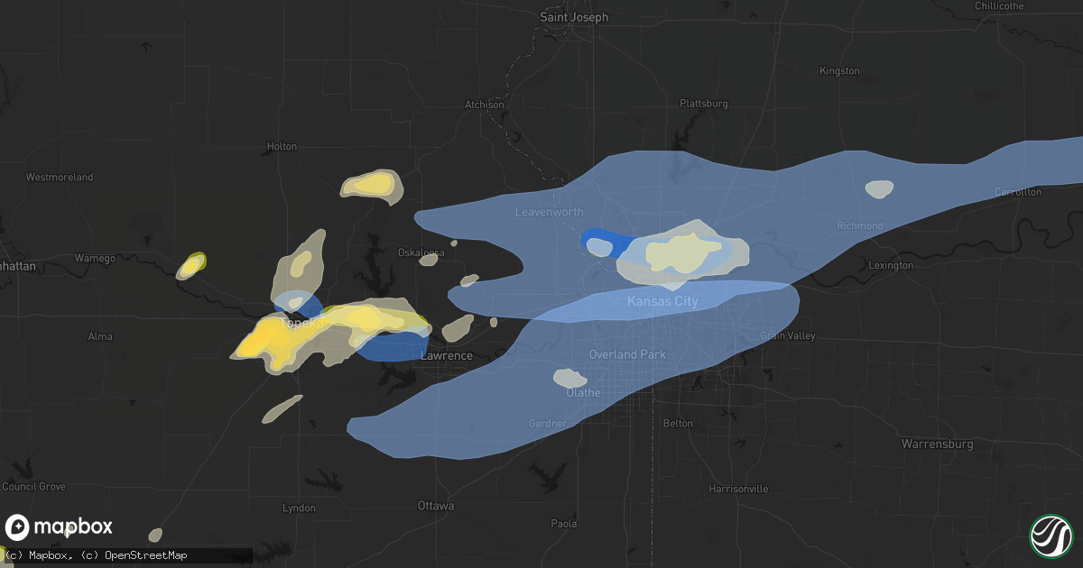 Hail map in Basehor, KS on October 13, 2026
