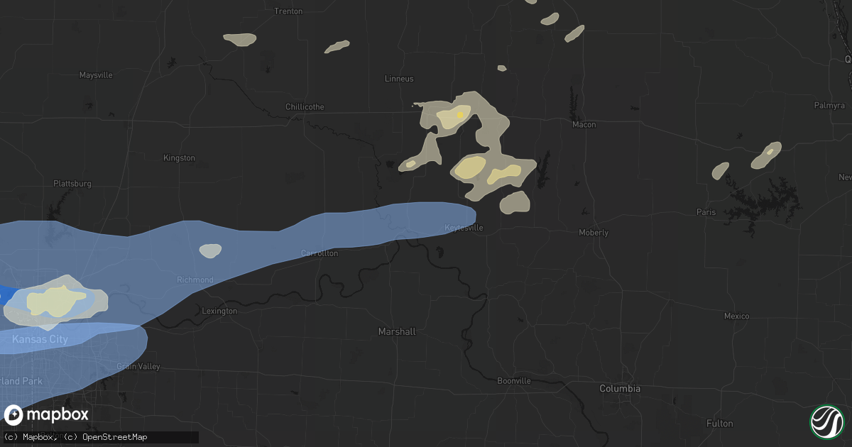 Hail map in Brunswick, MO on October 13, 2026