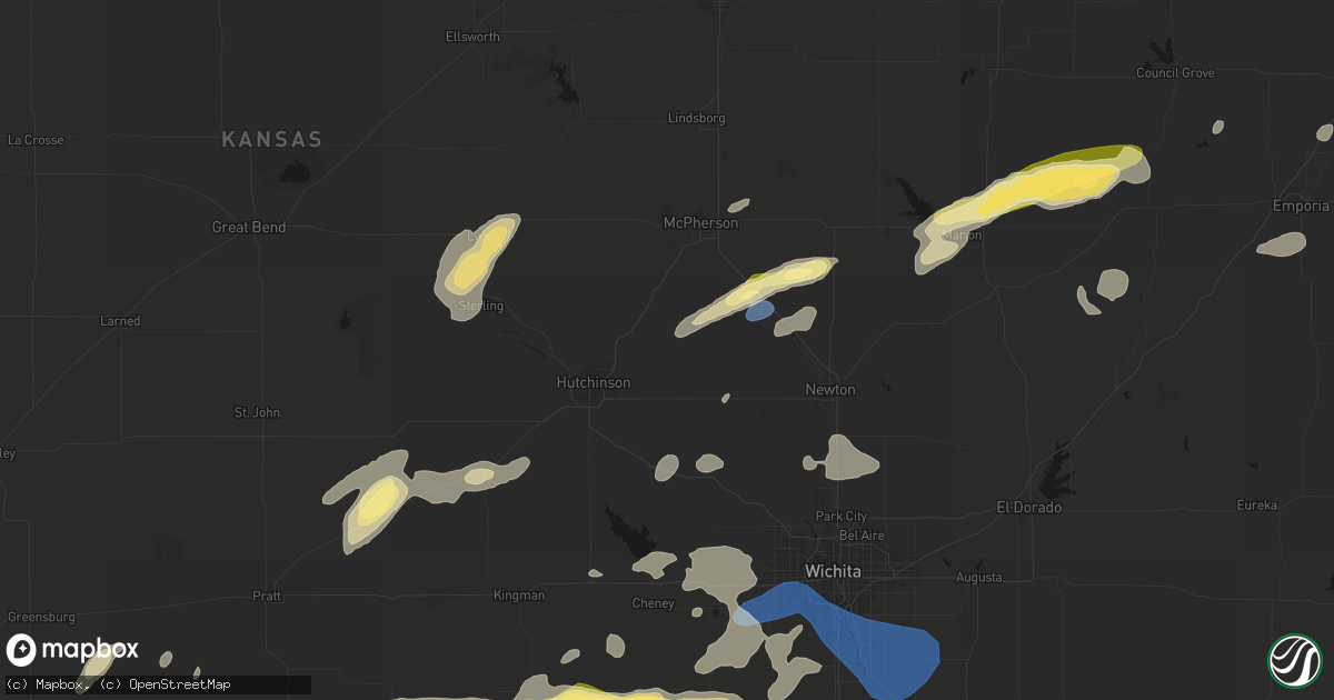 Hail map in Buhler, KS on October 13, 2026