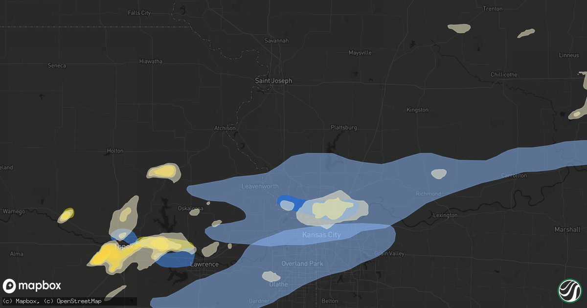 Hail map in Camden Point, MO on October 13, 2026