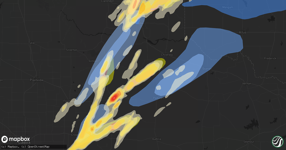 Hail map in Cee Vee, TX on October 13, 2026
