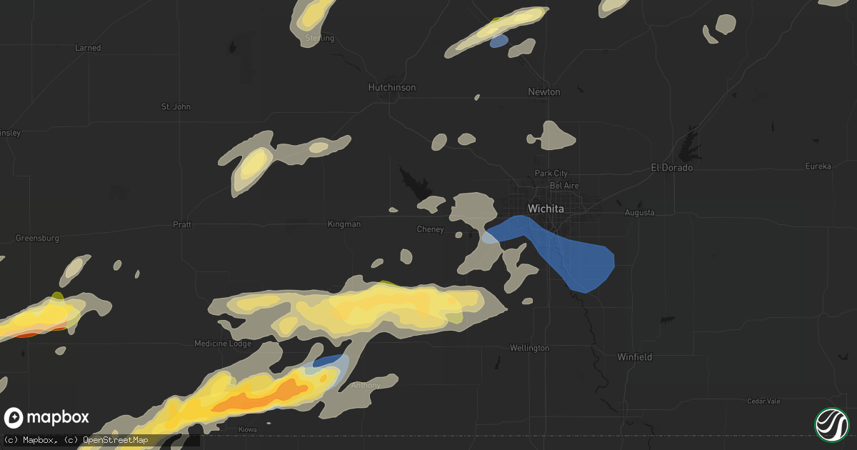 Hail map in Cheney, KS on October 13, 2026