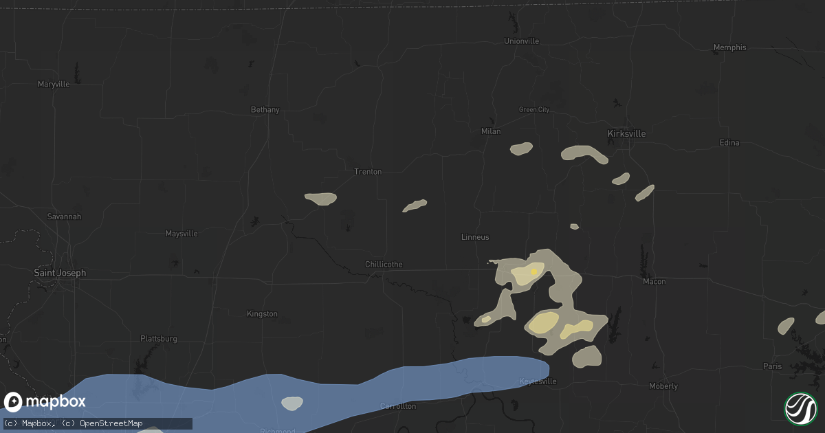 Hail map in Chula, MO on October 13, 2026