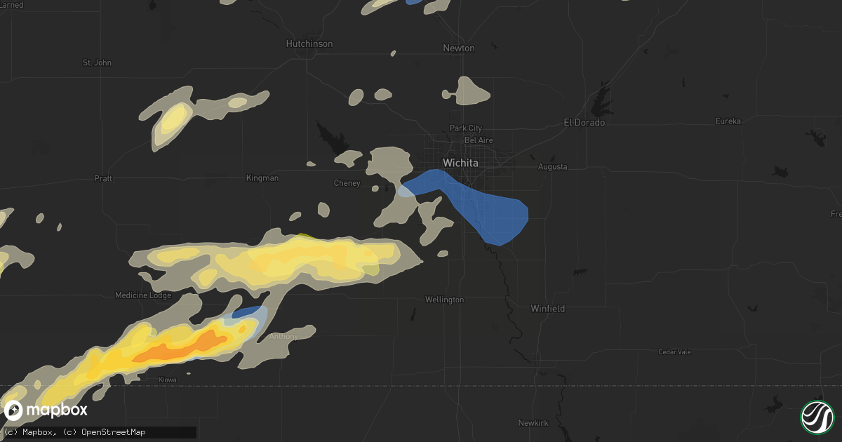 Hail map in Clearwater, KS on October 13, 2026