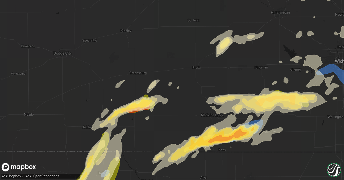 Hail map in Coats, KS on October 13, 2026